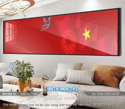 file tranh phong nen co do sao vang viet nam tet nam moi 08082024 phu