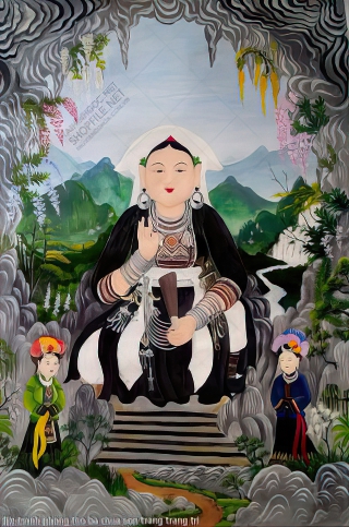 file tranh phong tho ba chua son trang trang tri