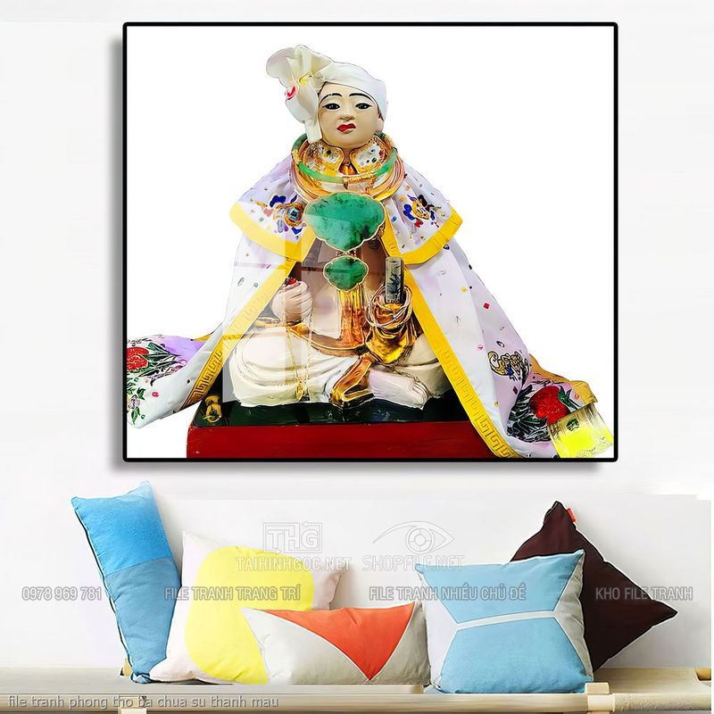 file tranh phong tho ba chua su thanh mau