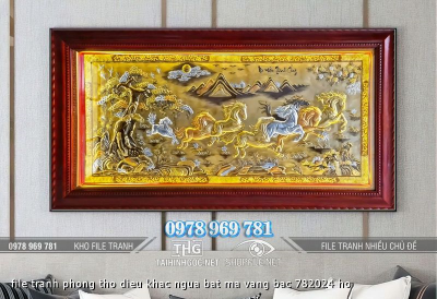 file tranh phong tho dieu khac ngua bat ma vang bac 782024 ho