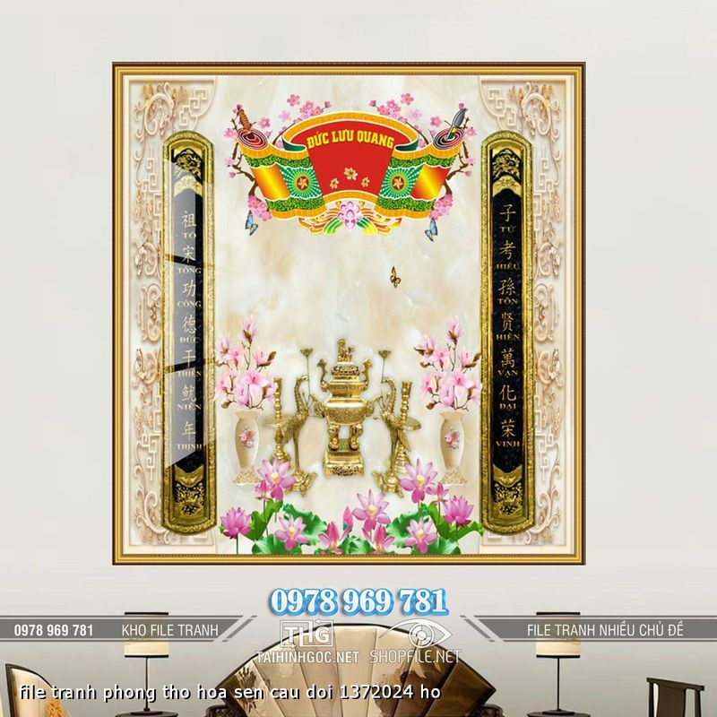 file tranh phong tho hoa sen cau doi 1372024 ho