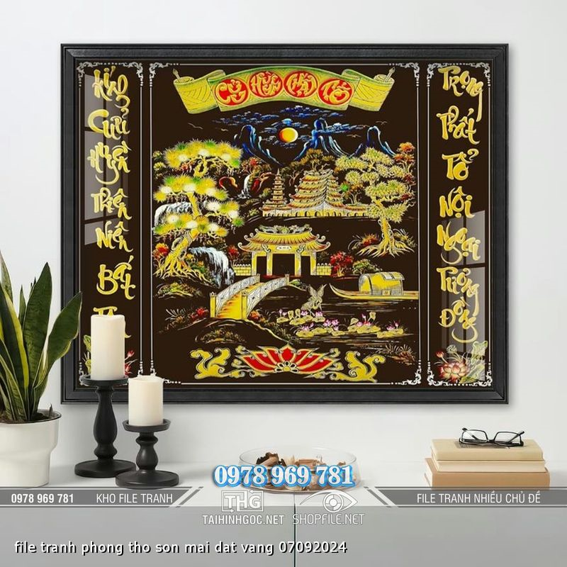 file tranh phong tho son mai dat vang 07092024