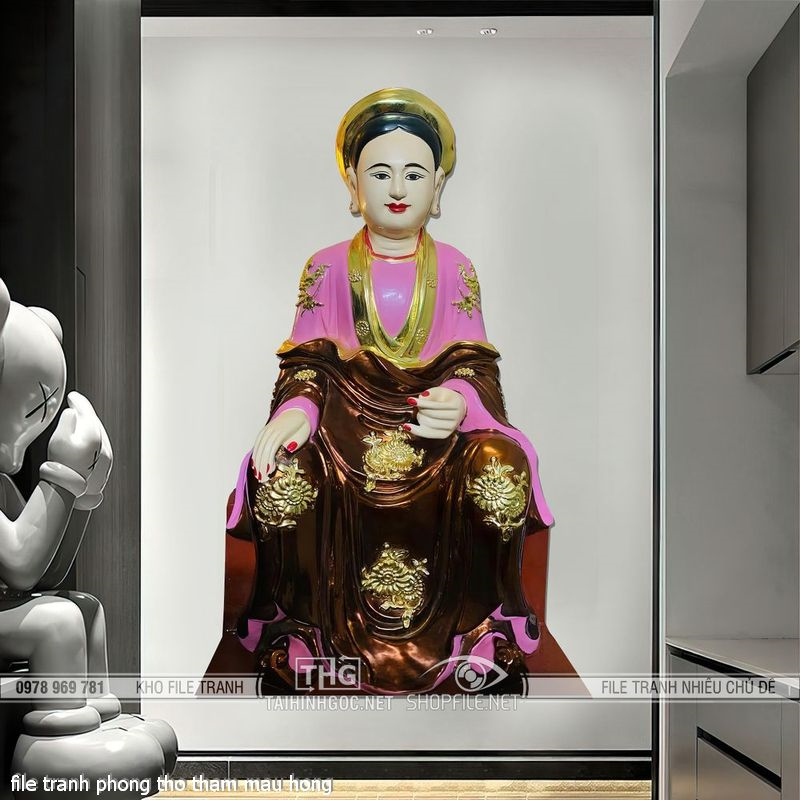 file tranh phong tho tham mau hong