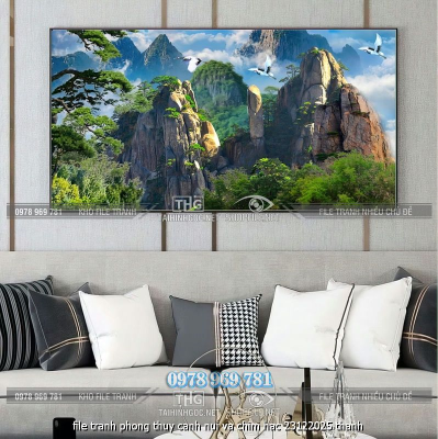 file tranh phong thuy canh nui va chim hac 23122025 thanh