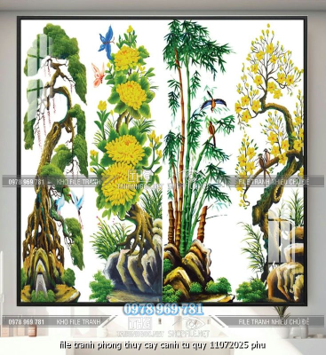 file tranh phong thuy cay canh tu quy 11072025 phu