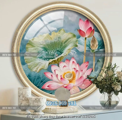 file tranh phong thuy decor hoa sen tron 11102025