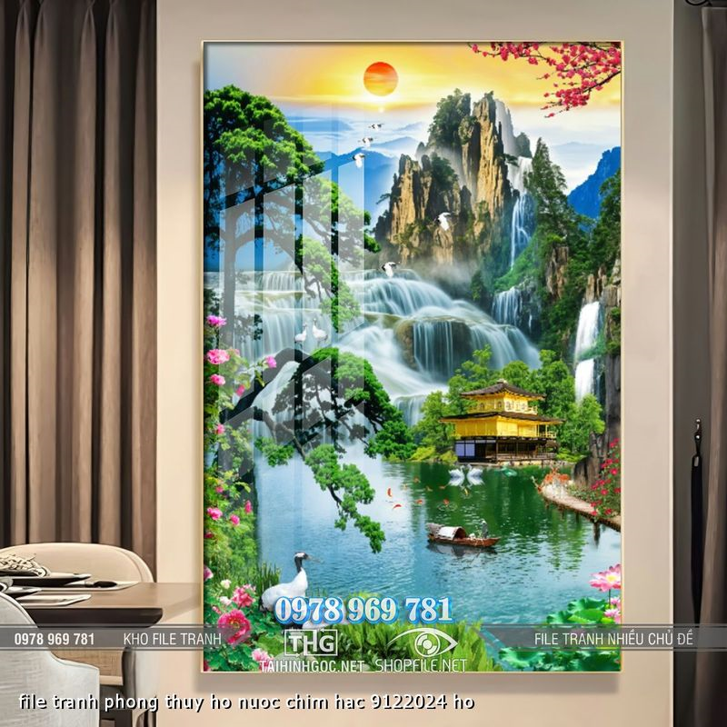 file tranh phong thuy ho nuoc chim hac 9122024 ho