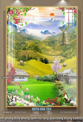 file tranh phong thuy phong canh nui lang que ruong thang 1592025 dat