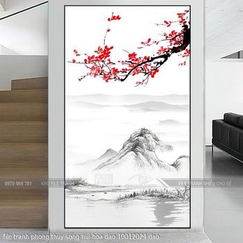 file tranh phong thuy song nui hoa dao 10012024 dao