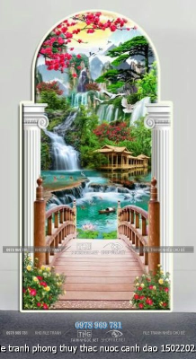 file tranh phong thuy thac nuoc canh dao 15022025
