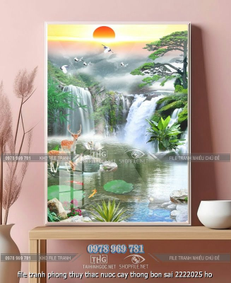 file tranh phong thuy thac nuoc cay thong bon sai 2222025 ho