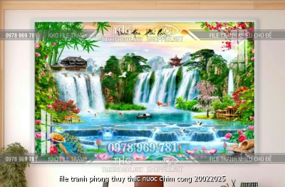 file tranh phong thuy thac nuoc chim cong 20022025