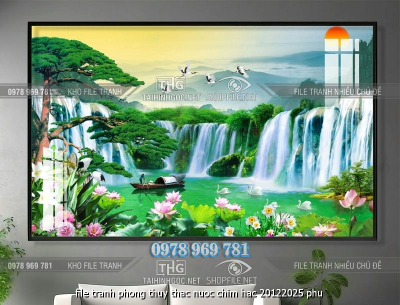 file tranh phong thuy thac nuoc chim hac 20122025 phu