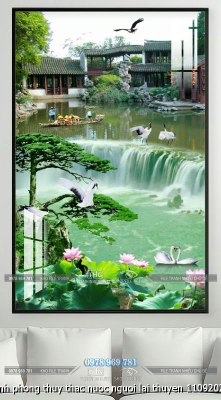 file tranh phong thuy thac nuoc nguoi lai thuyen 11092025 phu