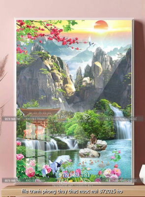 file tranh phong thuy thac nuoc nui 872025 ho