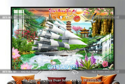 file tranh phong thuy thuan buom xuoi gio 28122025 ho