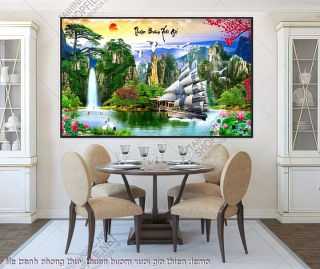 file tranh phong thuy thuan buom xuoi gio thien