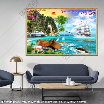 file tranh phong thuy thuyen thuan buom xuoi gio 14122022 h