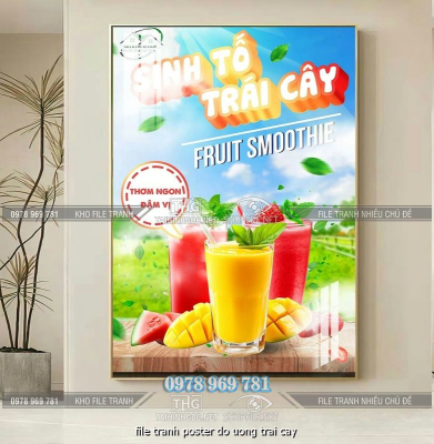 file tranh poster do uong trai cay