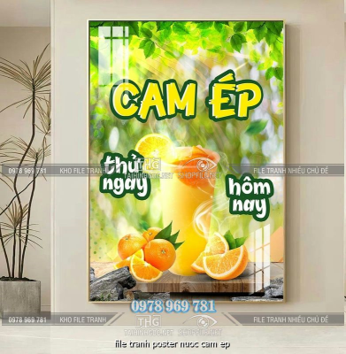 file tranh poster nuoc cam ep