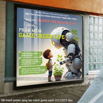 file tranh poster sang tao robot game xanh 22112023 dao