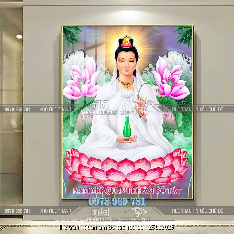 file tranh quan am bo tat hoa sen 25112025