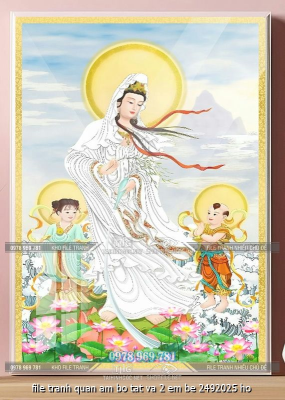 file tranh quan am bo tat va 2 em be 2492025 ho