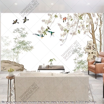 file tranh rem cay hoa phuong tim va bay chim la tre thuy mac 512023 dao