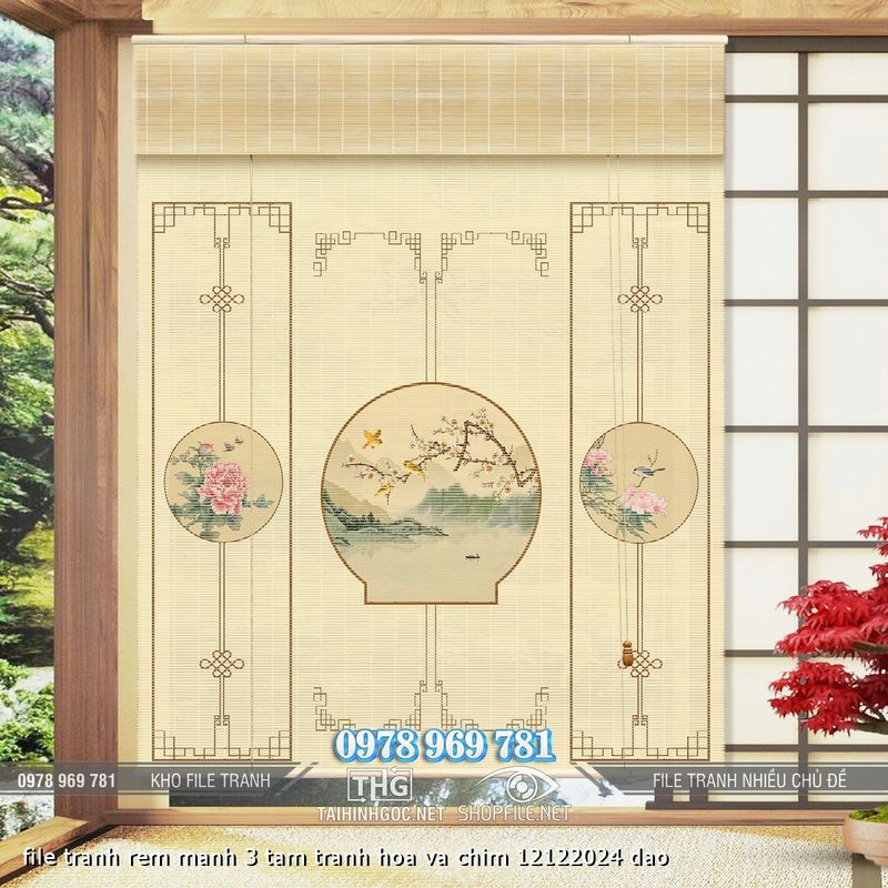 file tranh rem manh 3 tam tranh hoa va chim 12122024 dao