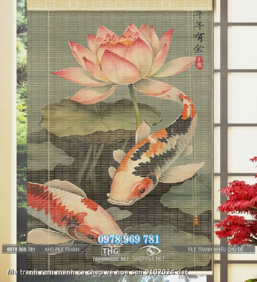 file tranh rem manh ca chep va hoa sen 9102024 dat