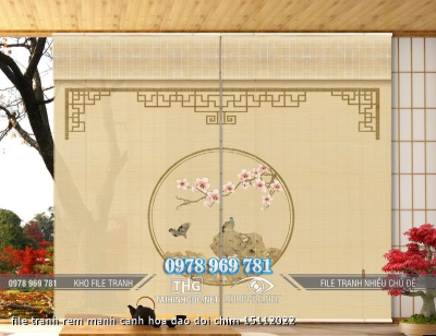 file tranh rem manh canh hoa dao doi chim 15112022