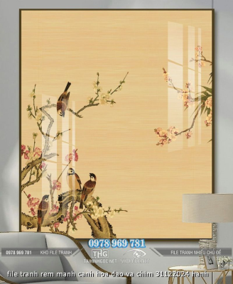 file tranh rem manh canh hoa dao va chim 31122024 hanh