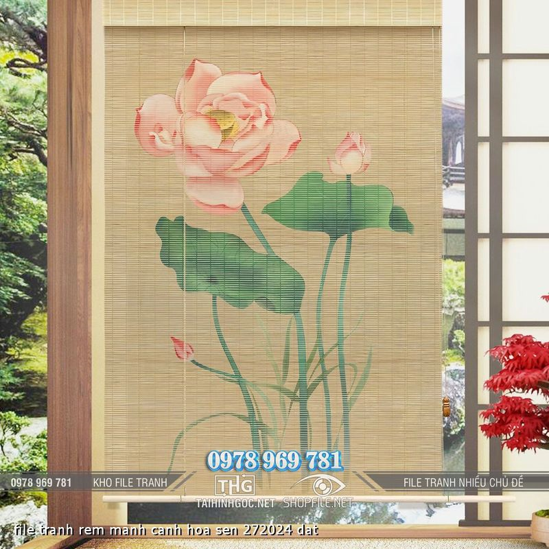file tranh rem manh canh hoa sen 272024 dat