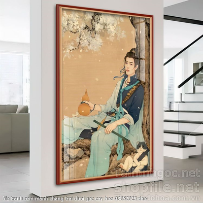 file tranh rem manh chang trai duoi goc cay hoa 03052023 dao