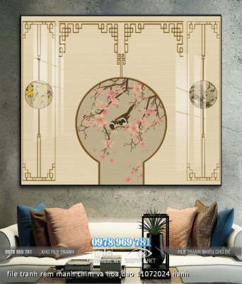 file tranh rem manh chim va hoa dao 11072024 hanh