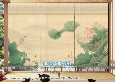 file tranh rem manh ghep 3 tam hoa sen 23122024 dao