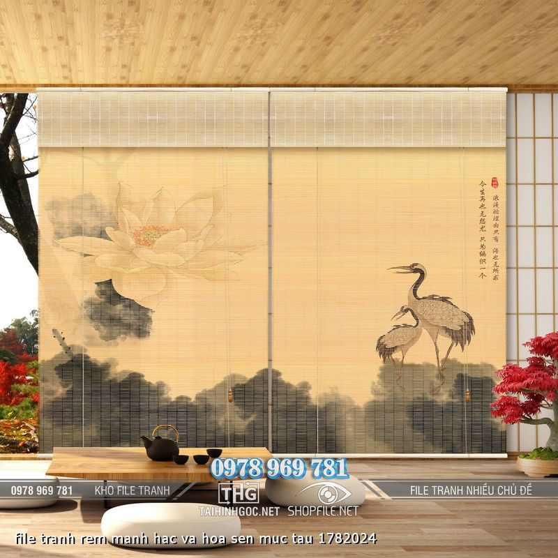 file tranh rem manh hac va hoa sen muc tau 1782024