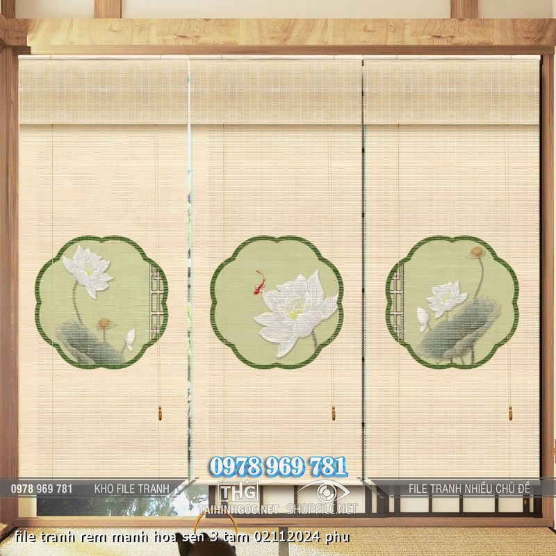 file tranh rem manh hoa sen 3 tam 02112024 phu