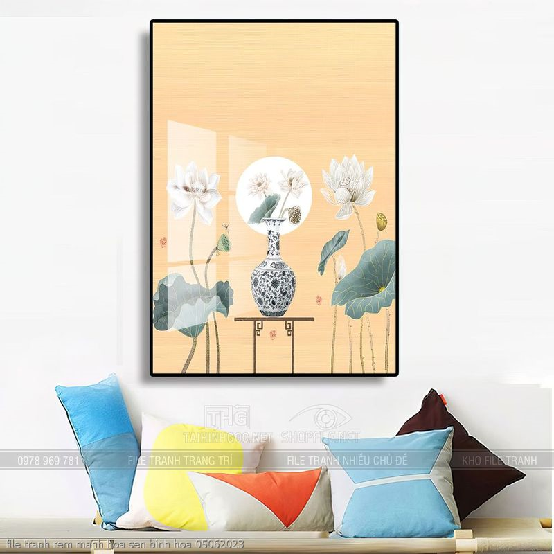 file tranh rem manh hoa sen binh hoa 05062023