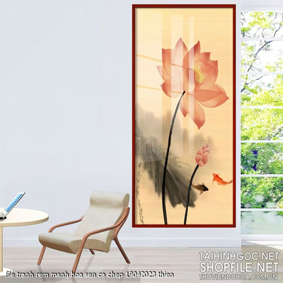 file tranh rem manh hoa sen ca chep 19042023 thien