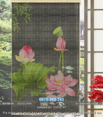 file tranh rem manh hoa sen canh tre mau nuoc nen den 1992024 dat