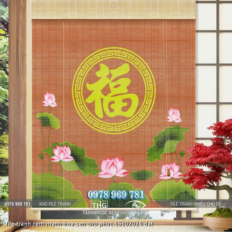 file tranh rem manh hoa sen chu phuc 15102024 dat