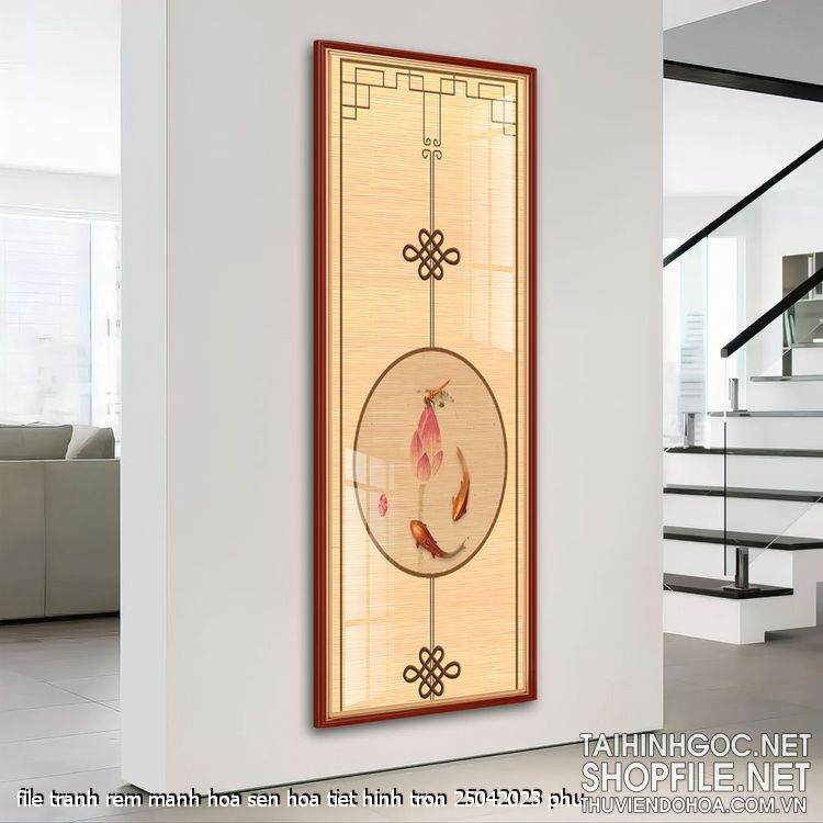 file tranh rem manh hoa sen hoa tiet hinh tron 25042023 phu