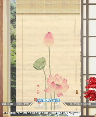 file tranh rem manh hoa sen mau nuoc 2492024