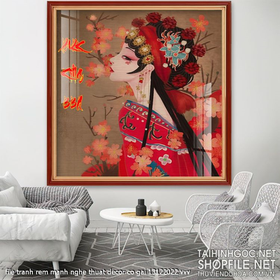 file tranh rem manh nghe thuat decor co gai 13122022 vvv