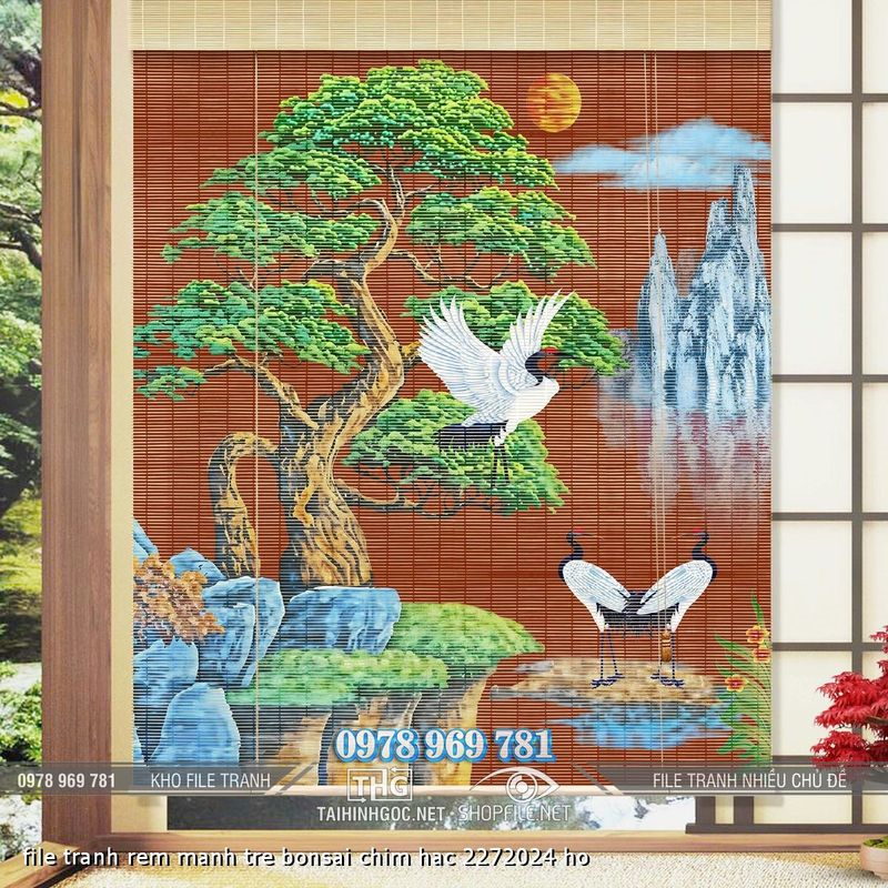 file tranh rem manh tre bonsai chim hac 2272024 ho