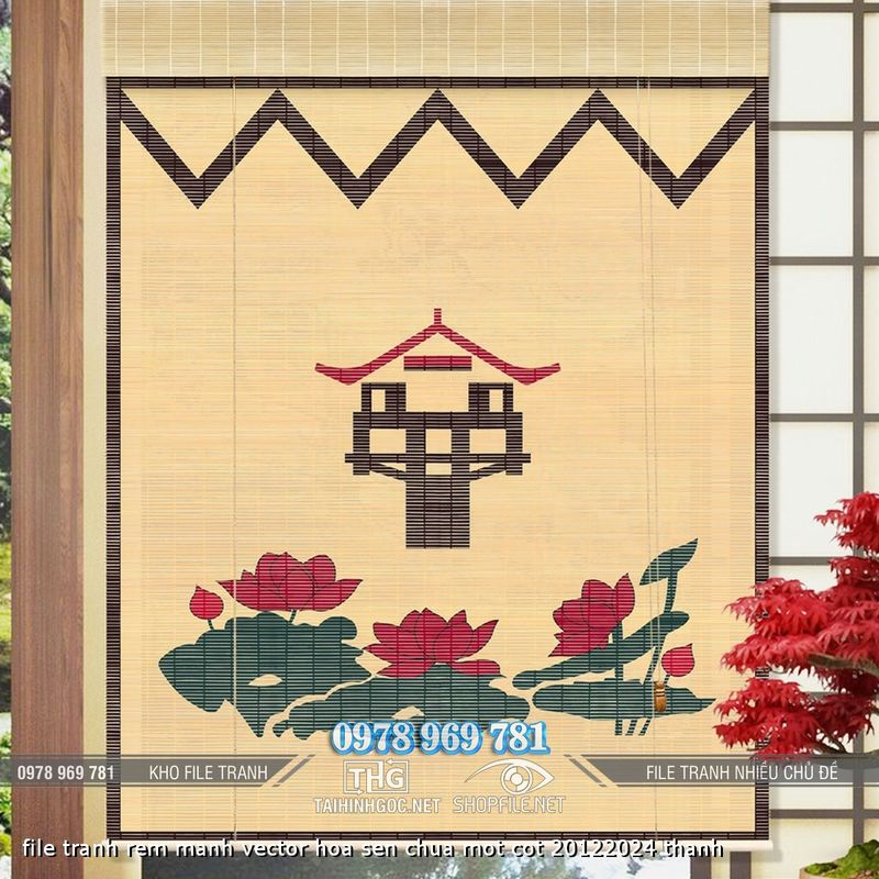 file tranh rem manh vector hoa sen chua mot cot 20122024 thanh