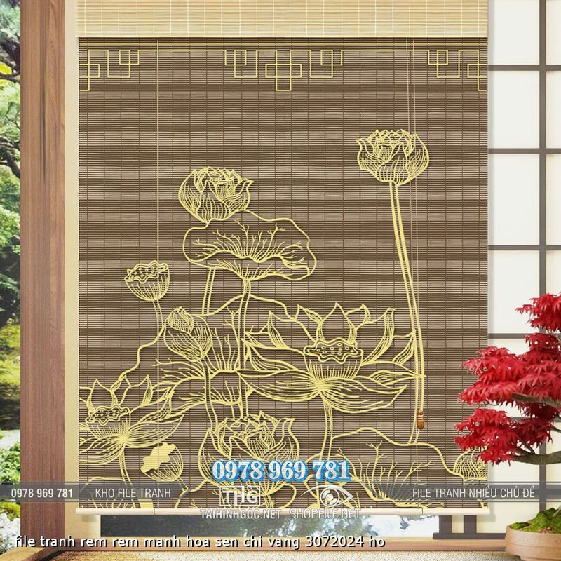 file tranh rem rem manh hoa sen chi vang 3072024 ho