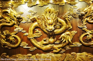 file tranh rong cham khac kim tien nghe thuat