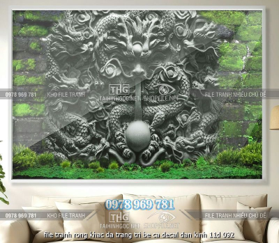 file tranh rong khac da trang tri be ca decal dan kinh 11d 092